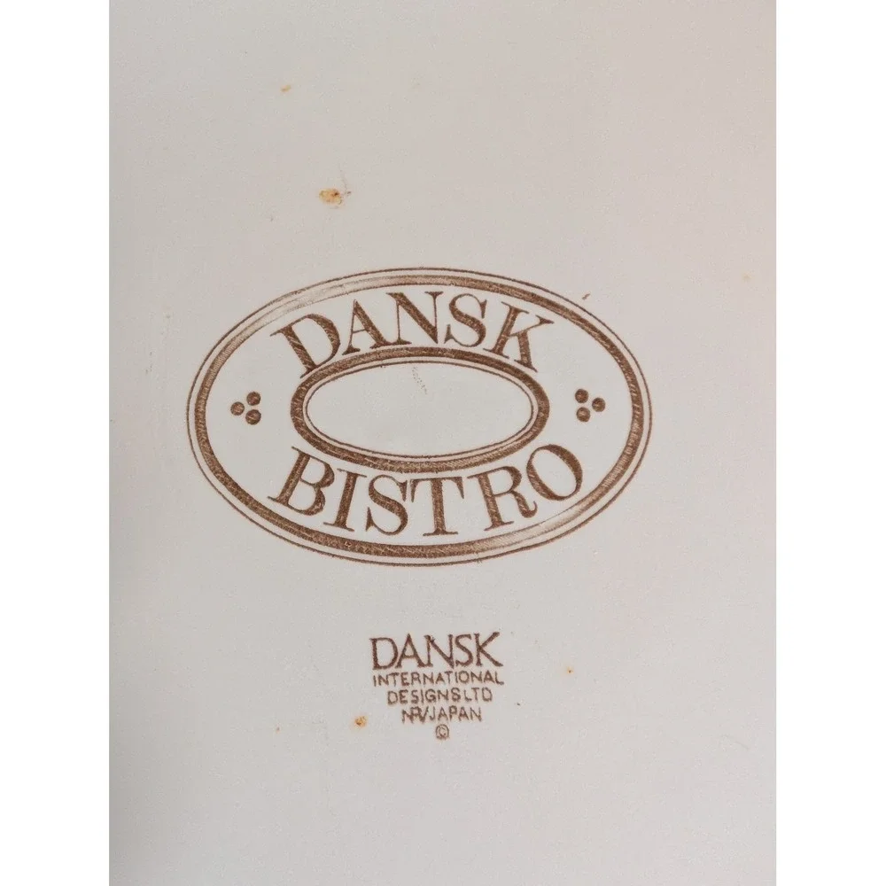 Dansk Bistro Maribo Dinner Plates Set of 4 Blue White Floral Stoneware Japan